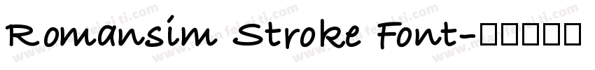 Romansim Stroke Font字体转换